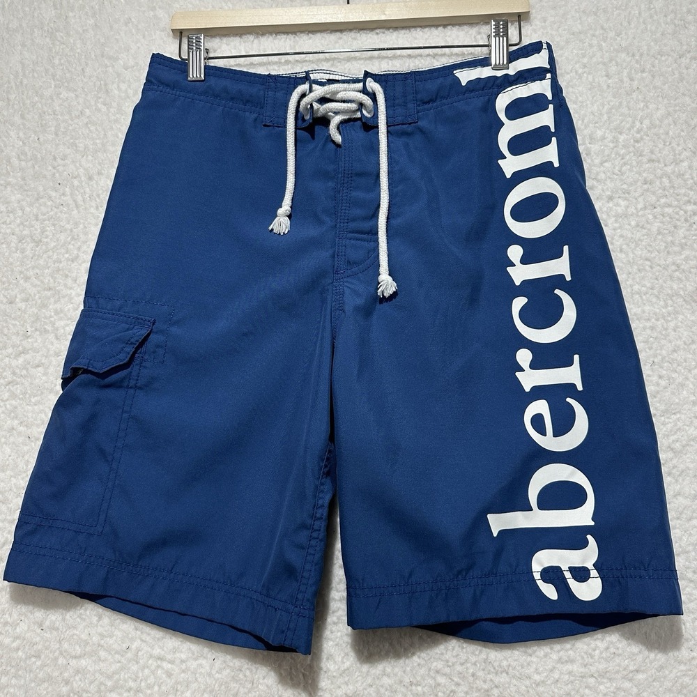 Abercrombie Kids Blue Board Shorts Lined Mesh Size XL